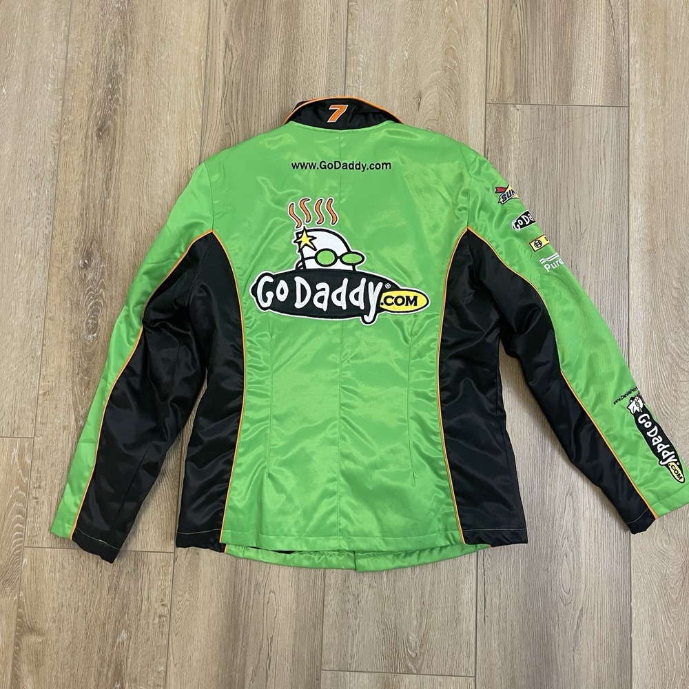 Chase Authentics NASCAR Danika Patrick Go Daddy Jacket Green Size Large - Picture 10 of 13